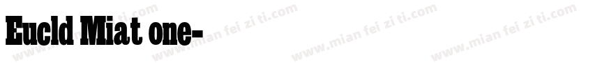 Eucld Miat one字体转换